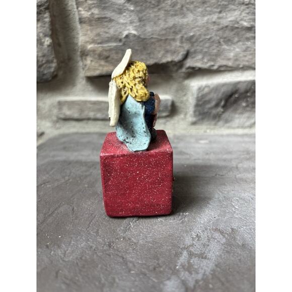 Christmas Angel Figurine Rejoice 3.5” Holiday Decor Cottagecore Vintage Y2K - Picture 4 of 8